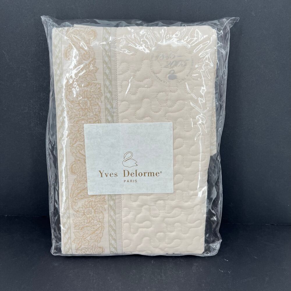 Yves DelbourneTosca Écru quilted Euro sham